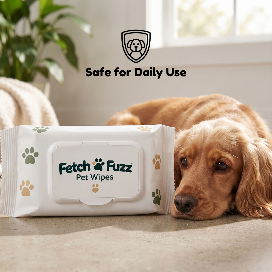 Fetch & Fuzz pet wipes resealable lid detail