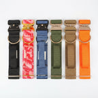 Tactical dog collar buckles compared across six colours