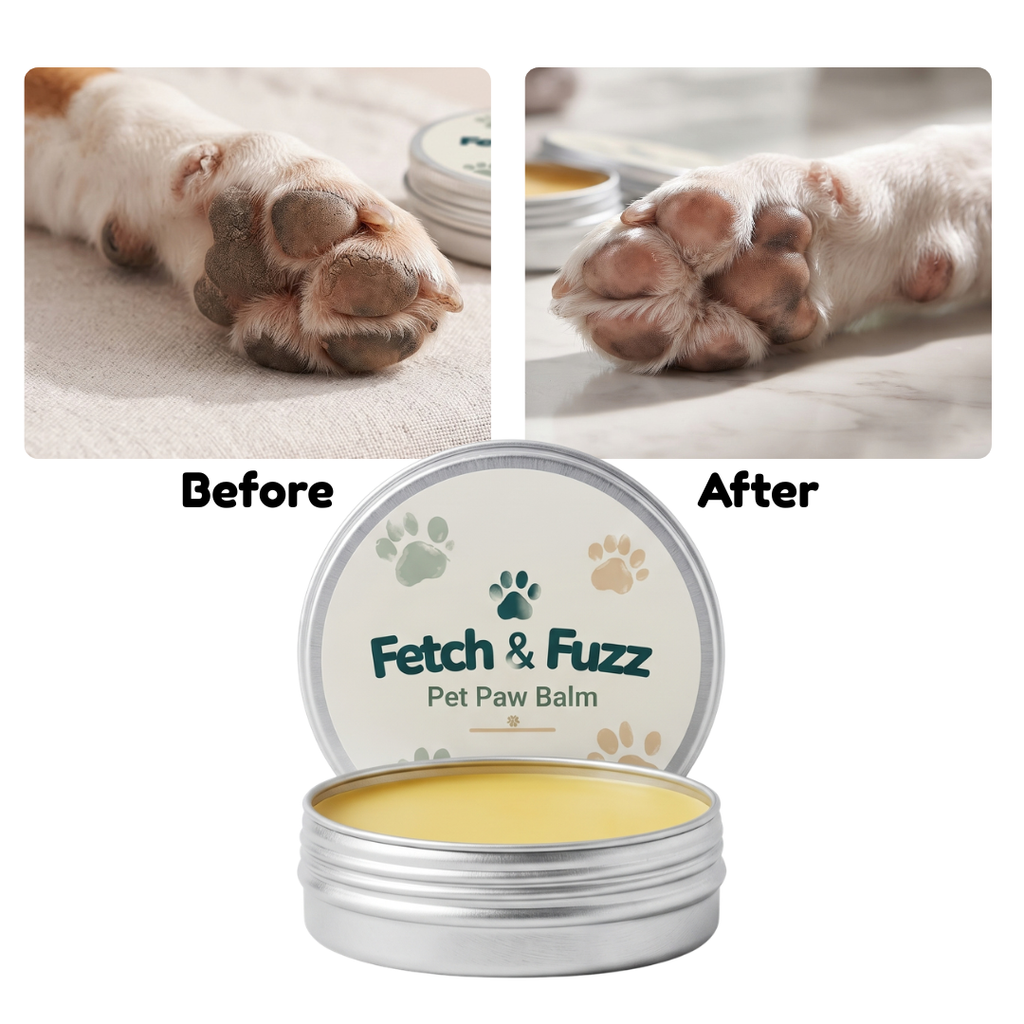 Fetch & Fuzz paw balm tin closed