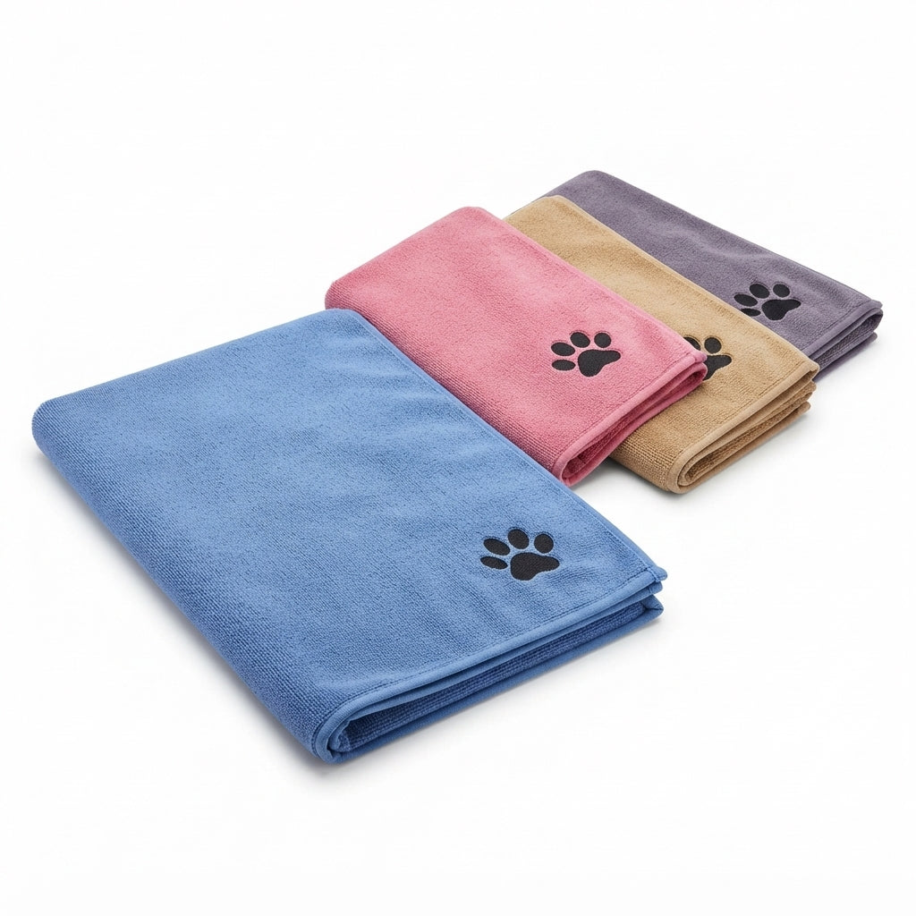 Microfibre dog drying towel folded