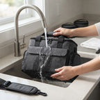Black dog travel bag food containers