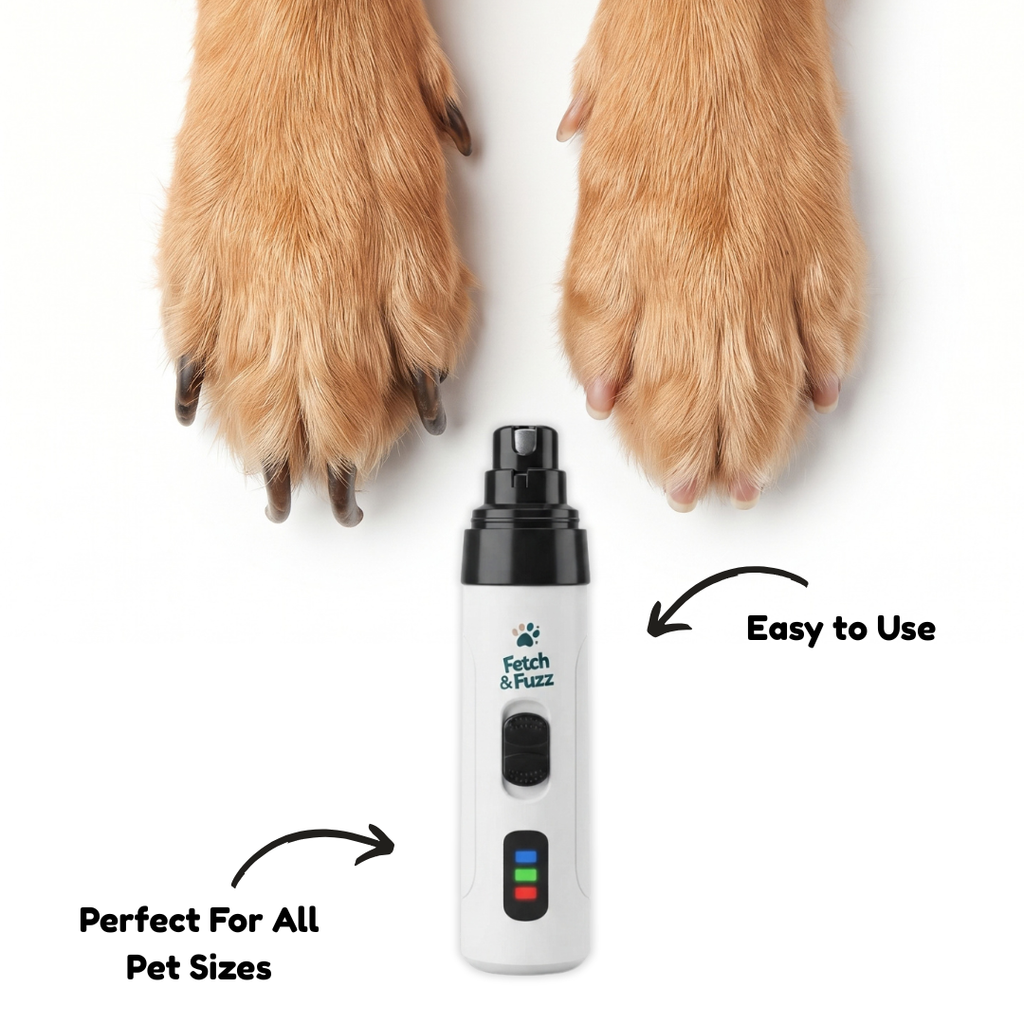 Fetch & Fuzz dog nail grinder speed control and LED battery indicator