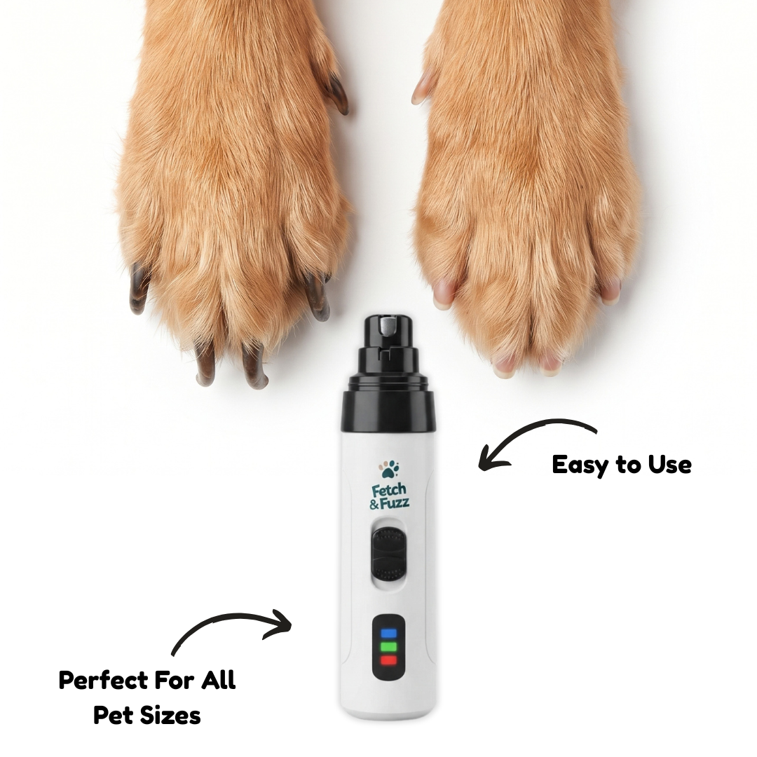Fetch & Fuzz dog nail grinder speed control and LED battery indicator