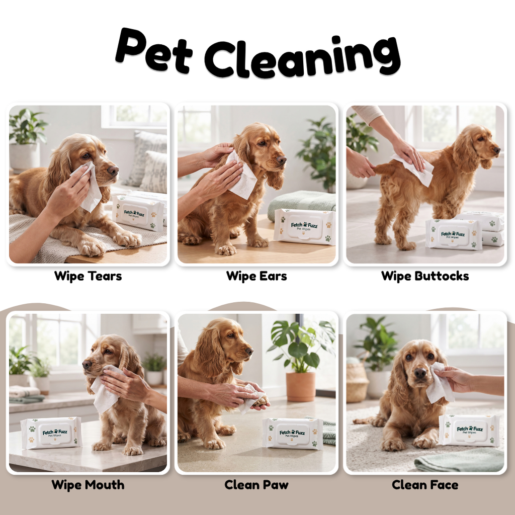Fetch & Fuzz pet wipes lifestyle shot