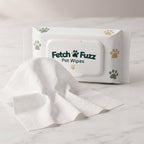 Fetch & Fuzz pet wipes single wipe detail