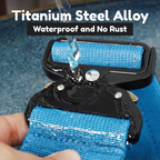 Titanium steel alloy buckle being rinsed, waterproof and rust resistant