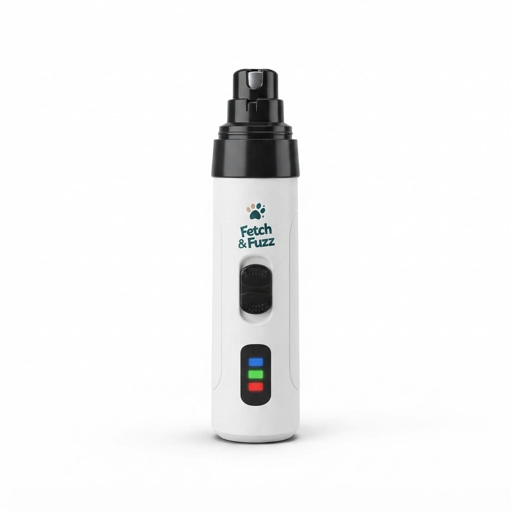 Fetch & Fuzz electric dog nail grinder with speed dial and battery indicator