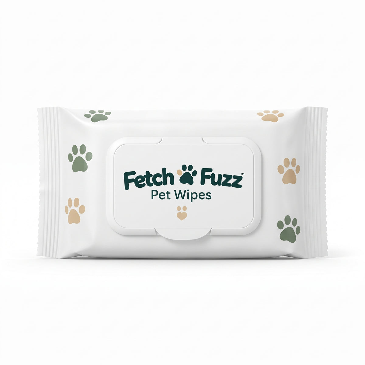 Fetch & Fuzz pet wipes resealable pack for cleaning dog paws