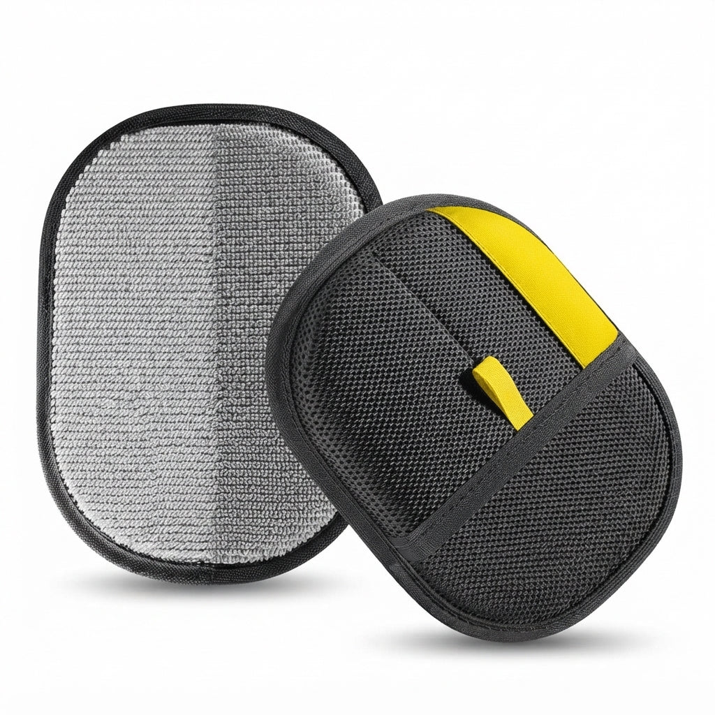 Fetch & Fuzz double-sided pet hair removal mitt, microfibre and grip sides
