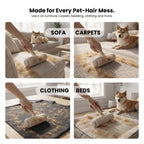 Works on sofas, carpets, clothing and pet beds