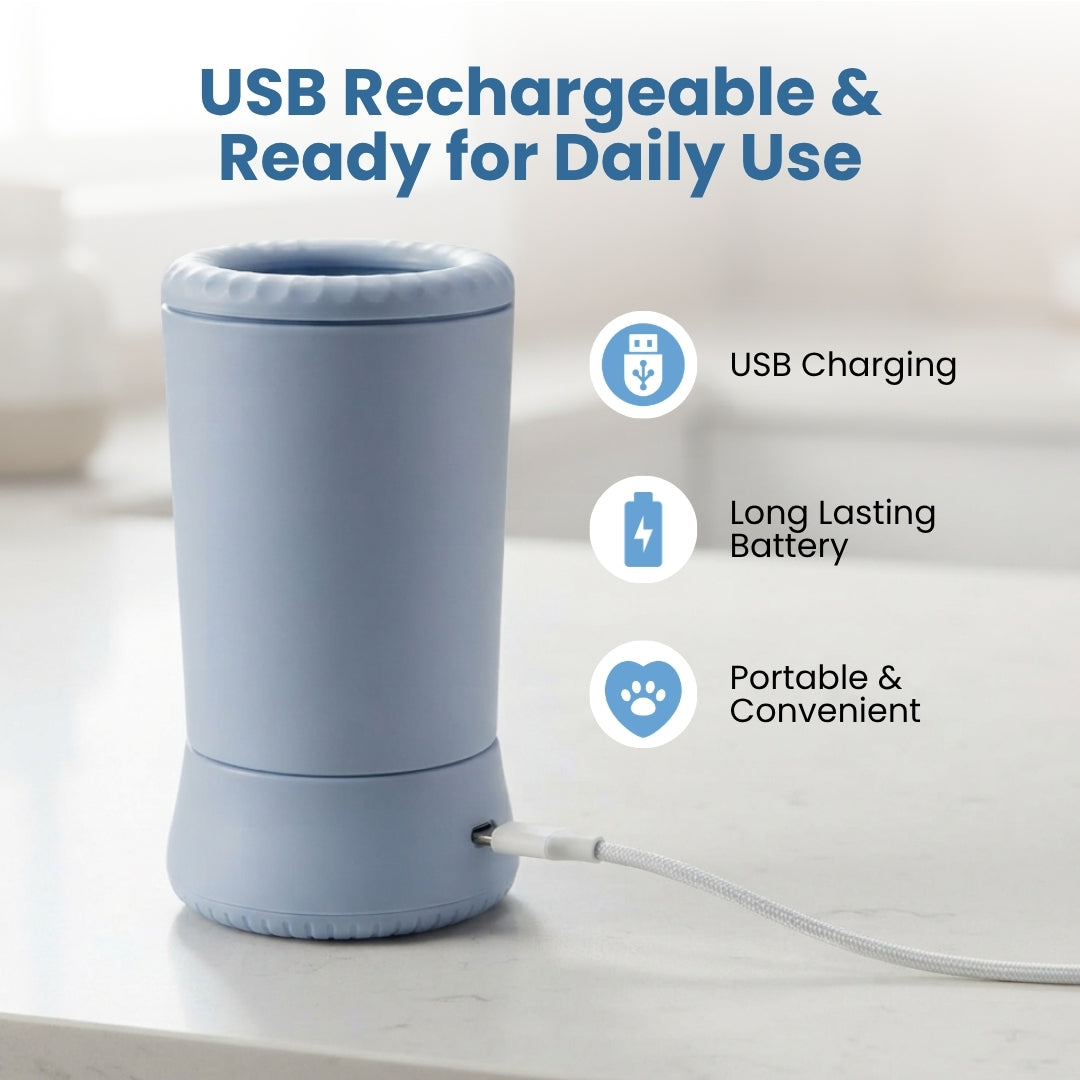 USB rechargeable with a long lasting battery, portable and cordless in use