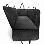 The full cover laid out, showing quilted panels, side flaps, storage pockets and headrest straps