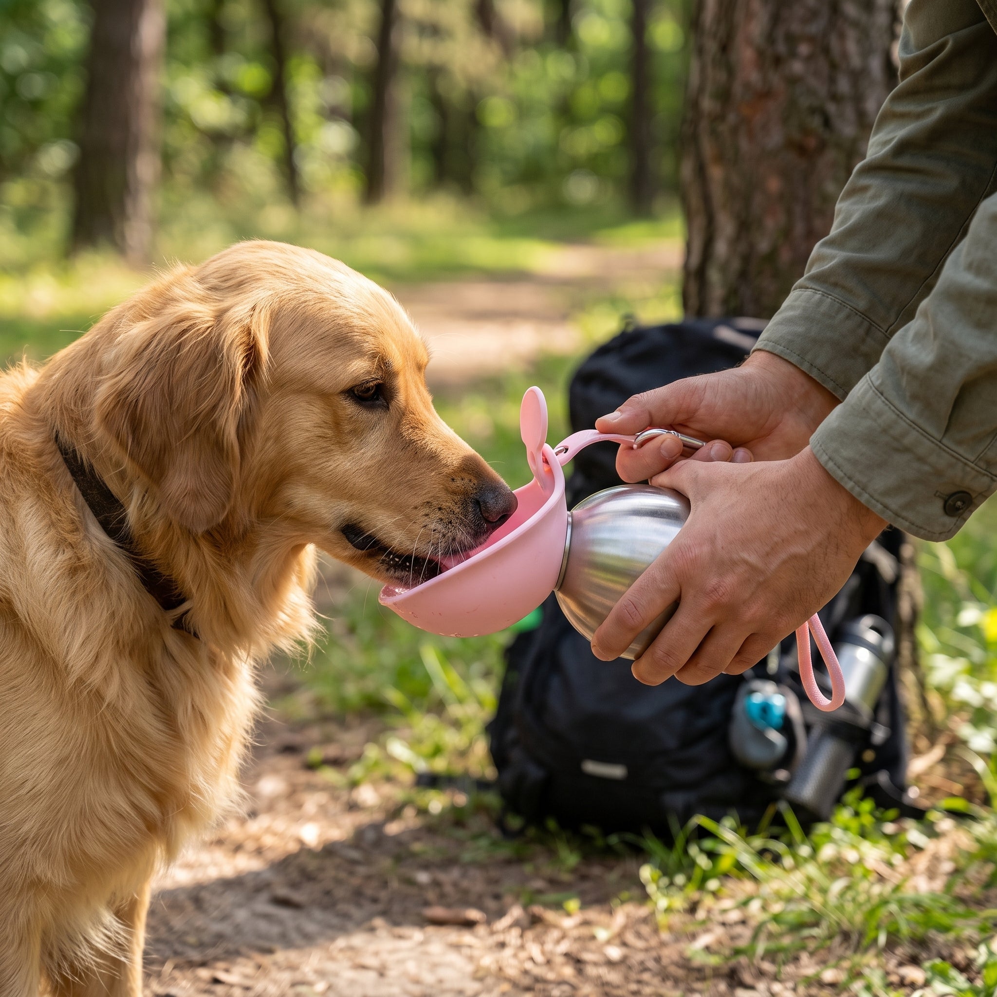 Dog Travel Water Bottle – Portable Bowl for Walks | Fetch & Fuzz